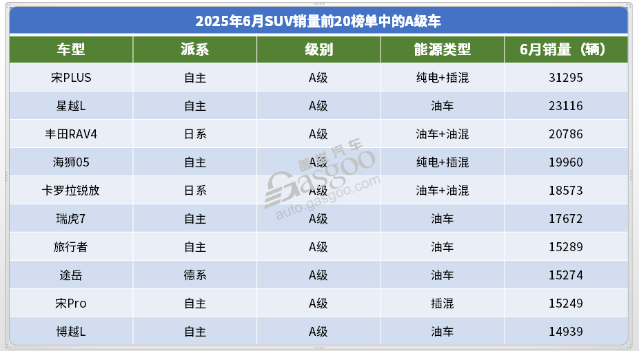Top 20 SUV sales in June 2025: Model Y monthly sales exceeded 50,000 units, independently "winning" the high-end market?