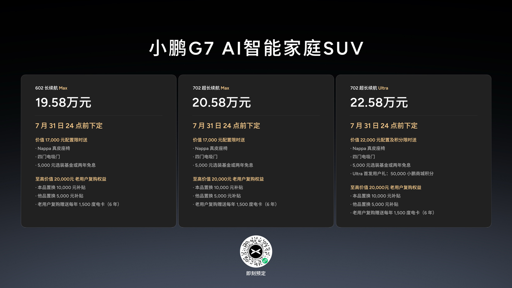 The world's first L3 computing power AI car, the Xpeng G7, was officially launched, starting at 195,800 yuan